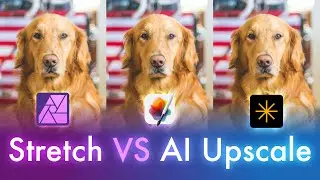 Affinity Photo 2.5 Stretching Image vs AI Upscale