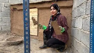Village Girl & Building a Chicken Coop in the Garden | Construction Work Today & a Simple Lunch