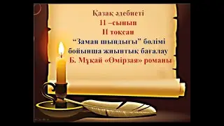 11-сынып Қазақ әдебиеті БЖБ 2-тоқсан