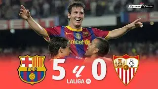 Barcelona 5 x 0 Sevilla (Messi & Villa Show) ● La Liga 10/11 Extended Goals & Highlights HD