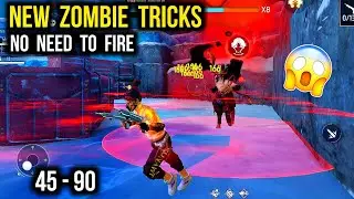 Zombie Mode Tricks - No Need To Fire | Free Fire Zombie Mode | Zombie Hunt Character Combination