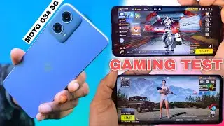 Moto G34 5G Gaming Test - Bgmi & Free Fire Test | Graphics Heating Battery