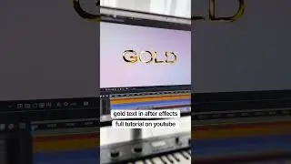 Learn how to create a gold text effect and animation in After Effects!