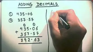 DECIMAL ADDITION ( HOW TO ADD TWO DECIMAL NUMBERS)