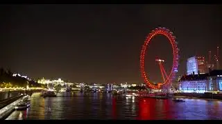 Timelapse of the London Eye at Night | Time Lapse