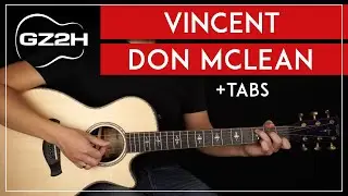 Vincent Guitar Tutorial (Starry Starry Night) Don Mclean Guitar Lesson |Fingerpicking + TAB|