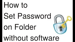 How to create password for folder without any software