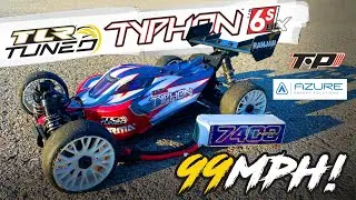 TLR Tuned Typhon | TP4050 4S Test Pass | 99mph!! #arrmatyphon #rcspeedrun #castle #tpmotors