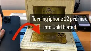 Turning Iphone 12 pro max into Gold Plated Caviar , 24k Gold plated iphone conversion into Versace