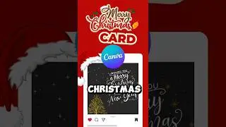 Christmas Card Design In Canva #canva #canvatutorial #graphicdesign #canvadesign #canvaexpert