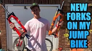 NEW FORKS ON MY DIRT JUMP BIKE