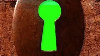 Green Screen | Chroma Key 4k animation key hole with green screen from outside | 4K | HD