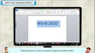 Applying Shadow Effect in MS Word 2010