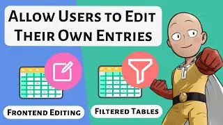 Allow Users to See & Edit Their Entries in WordPress Table / Form DB | Frontend | Gravity Forms