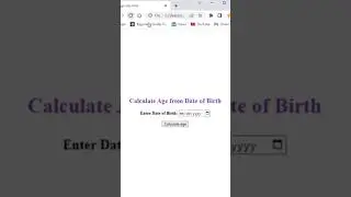 Create age calculator using HTML  , CSS and JAVASCRIPT 