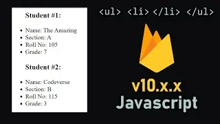 How to get Firebase Data as List Items | HTML li tag | Realtime Database