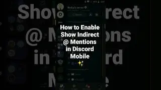 How to Enable Show Indirect @ Mentions in Discord Mobile ✨ #roduz #discord #how #indirect #show