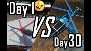 Day 1 VS Day 30 of my Helicopter Game.