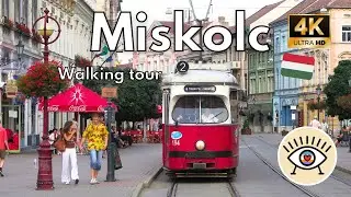 Miskolc, Hungría  ✅ “Walking Tour” [4K] HDR ¡Paseo con subtítulos!