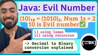 Evil Number program in Java | Java coding in Hindi | ISC Class 11 Class 12 Computer Science