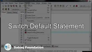 Switch Default Statement, Computer Science Lecture | Sabaq.pk