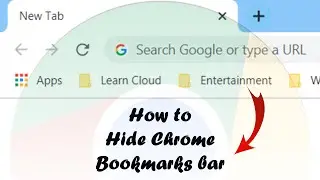 How to hide google chrome bookmarks bar new tab page