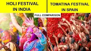 Holi Festival in India vs Tomatina Festival in Spain Full Comparison unbiased in hindi