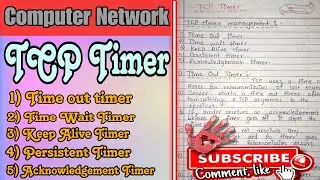 TCP Timer in TCP Protocol | Understanding TCP Timers | Computer Network