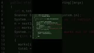 Student Mark sheet program in Java || Java Programming