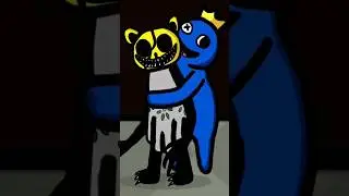 Blue hugged Cartoon Girl 