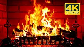 🔥 FIREPLACE Ultra HD 4K. Fireplace with Crackling Fire Sounds. Fireplace Burning. Fire Background