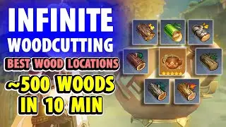 500 Woods in 10 Min - Infinite Woodcutting Strat and Best Locations - Serenitea Pot Genshin Impact