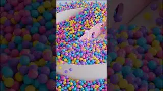 10,000 Balls Dynamic Animation In Blender #blender #blender3d