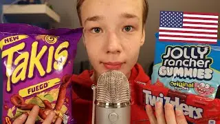 ASMR Swede Trying 🇺🇸American🇺🇸 Snacks & Candy | Mukbang