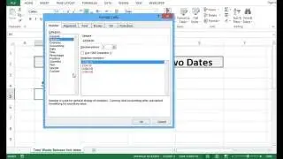 Calculate Total Weeks Between Two Dates - Excel 2013