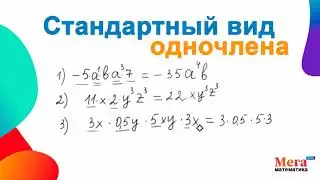 Стандартный вид одночлена | Математика  |  7 класс   |  МегаШкола