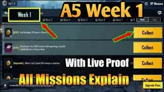 PUBG A5 Week 1 Missions Explain | Royale Pass Radiant Bloom Week 1 All Mission Explain