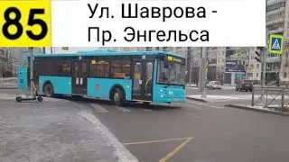 Автобус 85. Ул. Шаврова - Пр. Энгельса