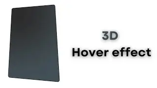 3D hover effect (CSS, javascript)