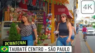 🇧🇷 CENTRO DE TAUBATÉ | Interior de São Paulo【4K】