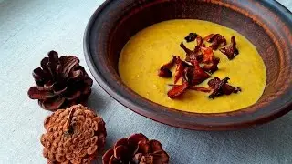 Суп из Тыквы с лисичками. Блюда из Тыквы Рецепты