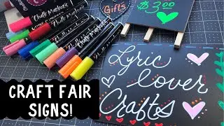 Craft Fair Signs | Dollar Tree Chalkboards | Chalkola Chalk Markers Review