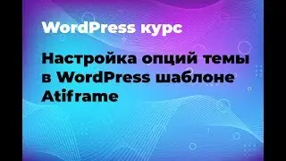 Базовая настройка опций WordPress темы Atiframe