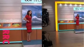 Laura Tobin @adjusting knicker elastic (she didn't realise camera on her). Plus bra peeks