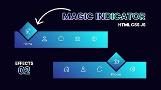 Magic Navigation Menu Indicator using HTML CSS and Javascript | Effects 02