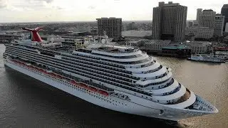 DJI Mavic 2 Zoom watching the Carnival Dream depart New Orleans