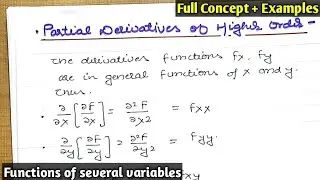 Partial derivatives of higher order | Partial derivatives of higher order examples