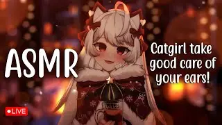 🔴 [ASMR] The BEST catgirl take good care of your ears! Nyaa ♡ Lick&Triggers  | Catgirl Vtuber🐱(3Dio)