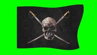 Pirate Flag / Bandeira de Pirata - Green Screen / Chroma Key