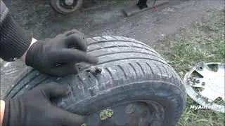 Как заклеить колесо на автомобиле | Пробил бескамерку | MyAutoLife